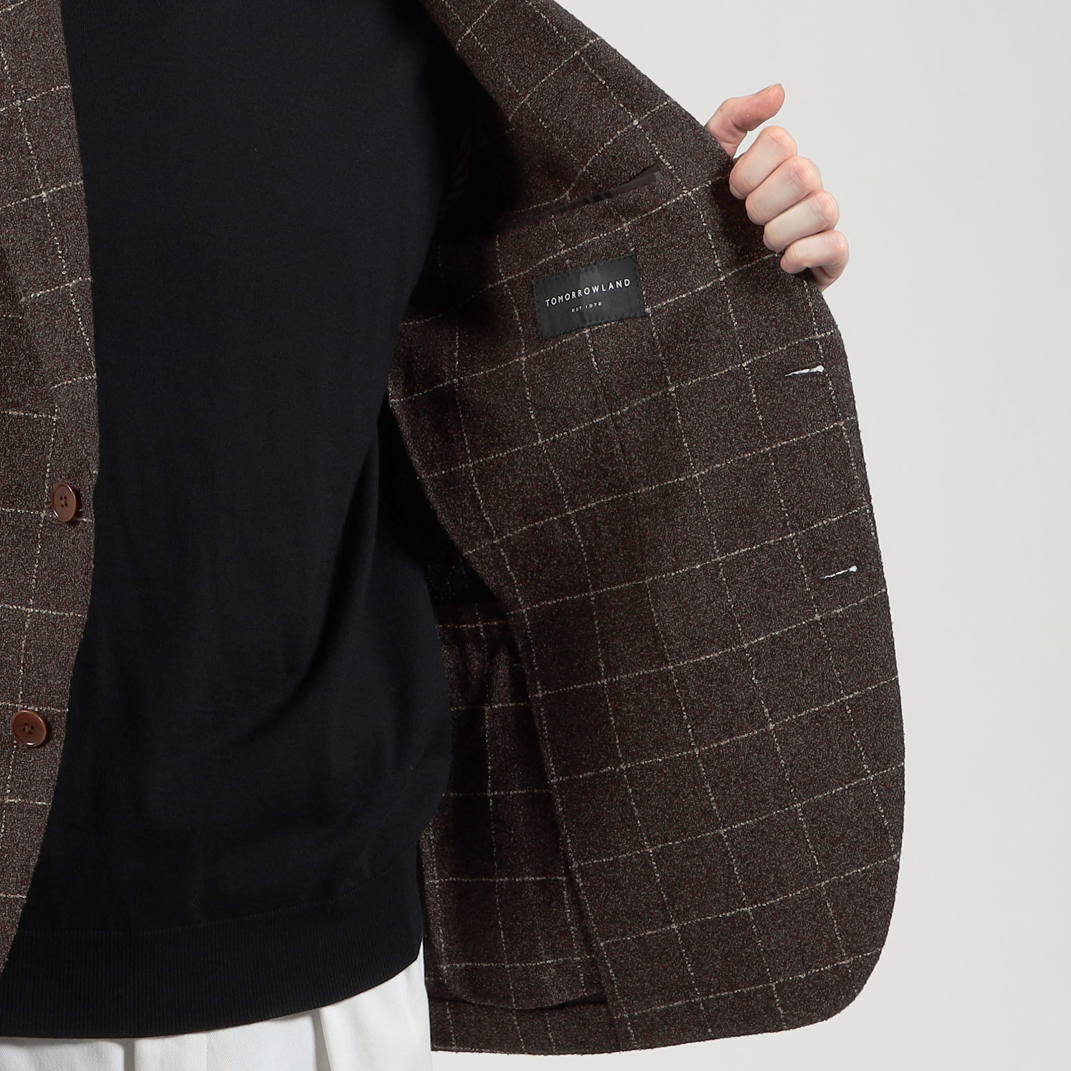 【極美品】 トゥモローランド ブルーワーク ウールジャケット レッド チェック スーツのアウトレット工場 ジャケット メンズ テーラード