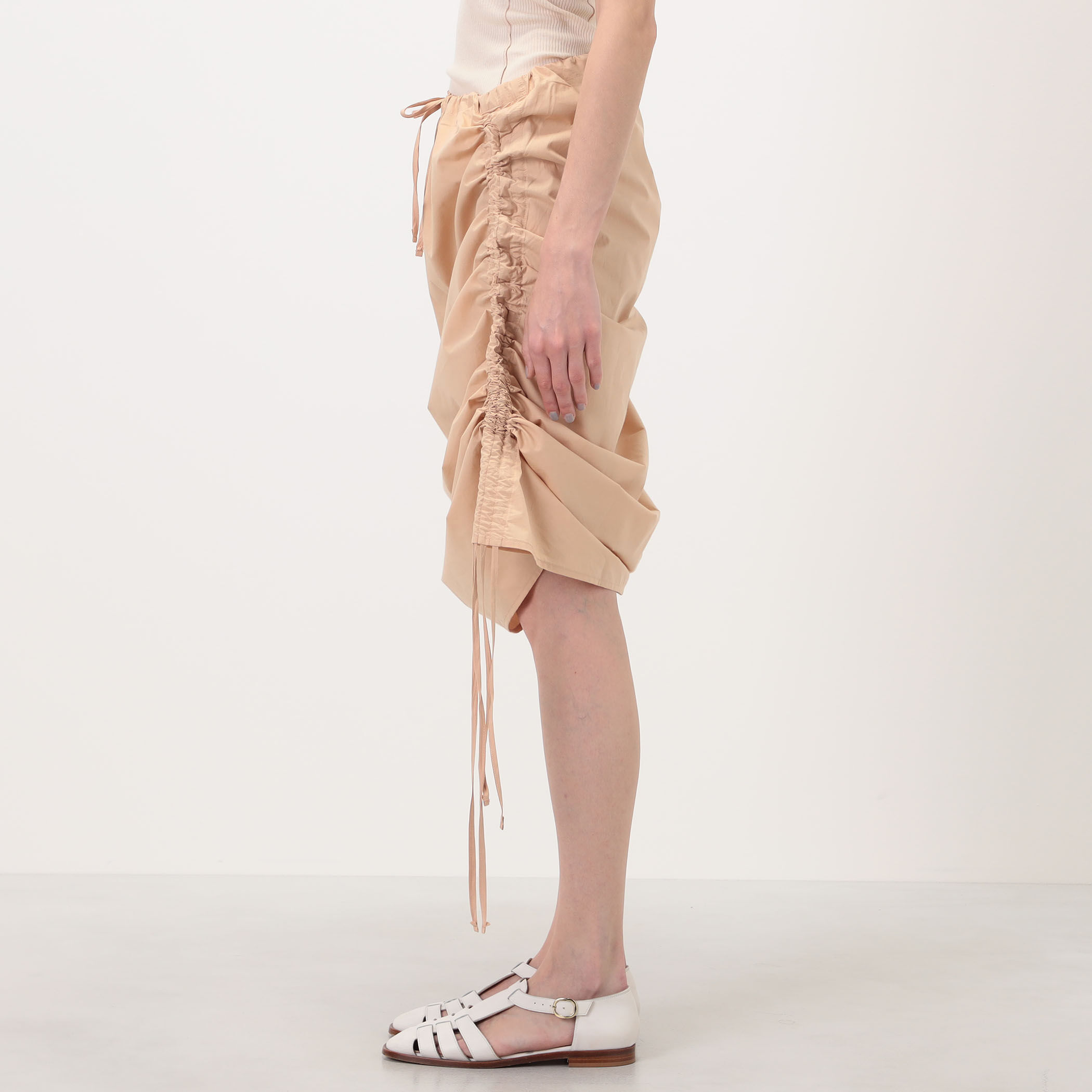 baserange ポプリンススカート　ピンクベージュ baserange ポプリンススカート ピンクベージュ BASERANGE PICTORIAL