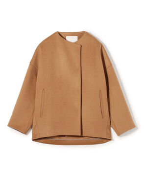 ウールカシミヤビーバー ショートコクーンコート