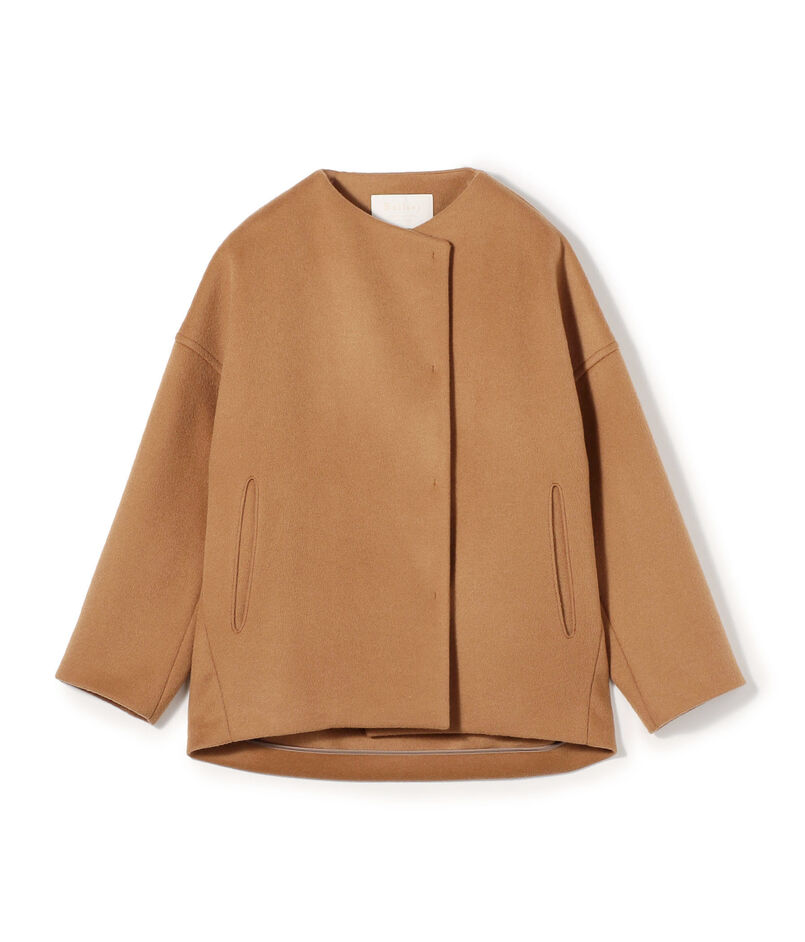 ウールカシミヤビーバー ショートコクーンコート