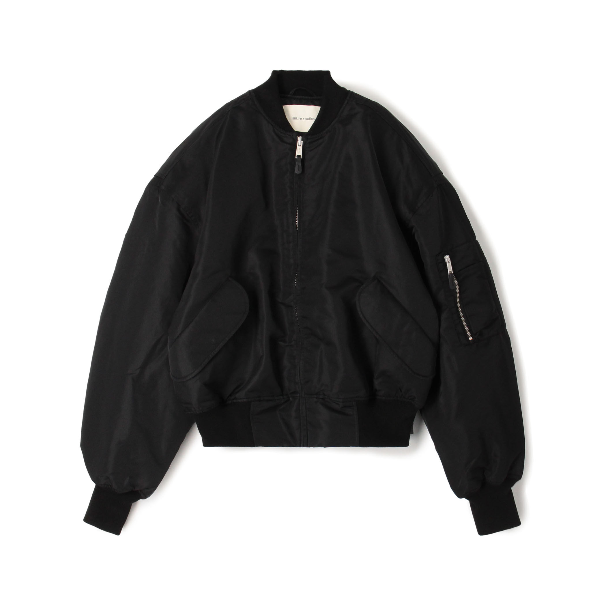 未使用タグ付 エンタイアスタジオ BROAD ボンバージャケット S 黒 エンタイアスタジオ ENTIRE STUDIOS 24AW HOODED BROAD BOMBER