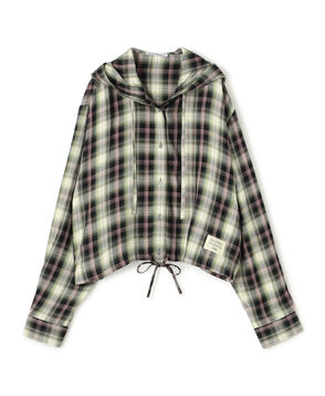 Acne Studios チェック フーデッドオーバーシャツ