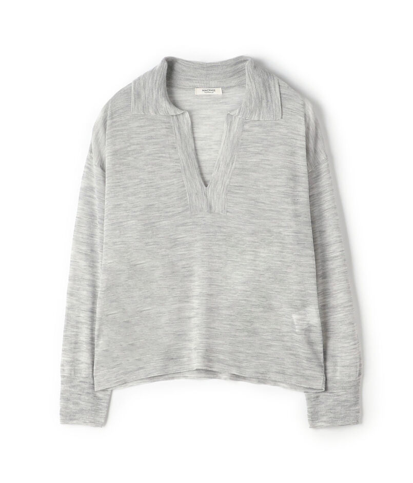 シアーウールブレンド スキッパープルオーバー