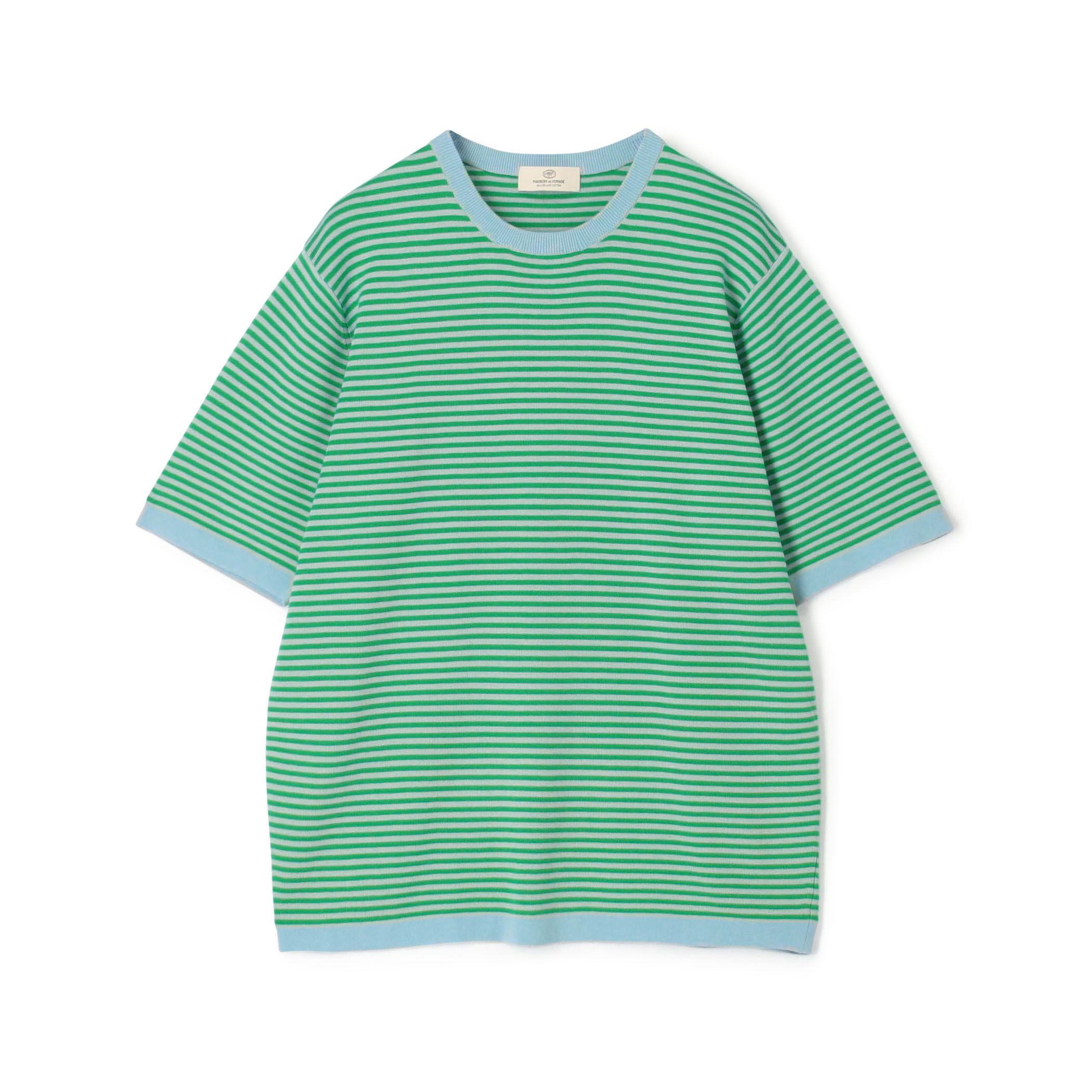 シーアイランドコットン クルーネックプルオーバーニットTシャツ