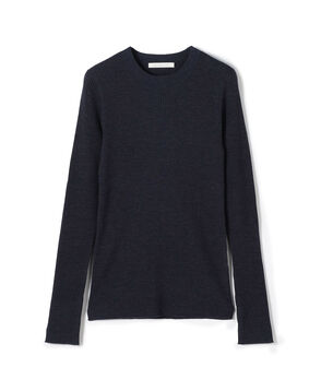 プルミエールウールリブ クルーネックプルオーバー