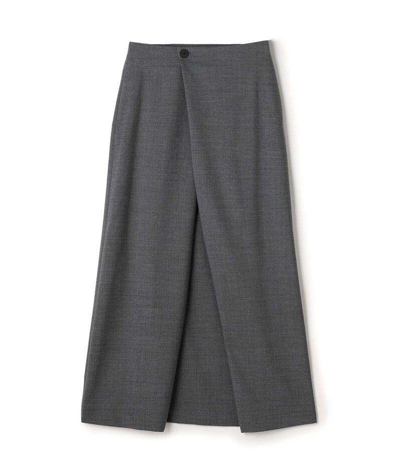 Super140's ウールトロピカル ラップスカート