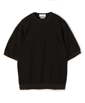 TOMORROWLAND tricot チェック柄 コットンハーフスリーブ ニット