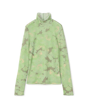 ピオニープリント タートルネックプルオーバー