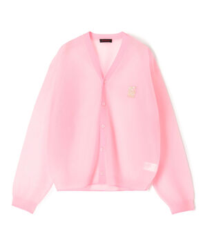 シアーナイロン Vネックカーディガン