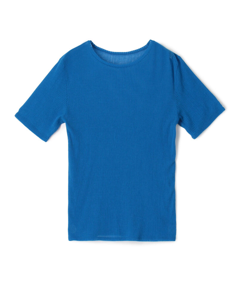 シアーストライプ ハーフスリーブトップス シアーストライプ ハーフスリーブトップス