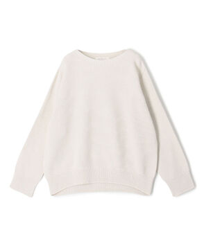 コットンカノコ ボートネックプルオーバー