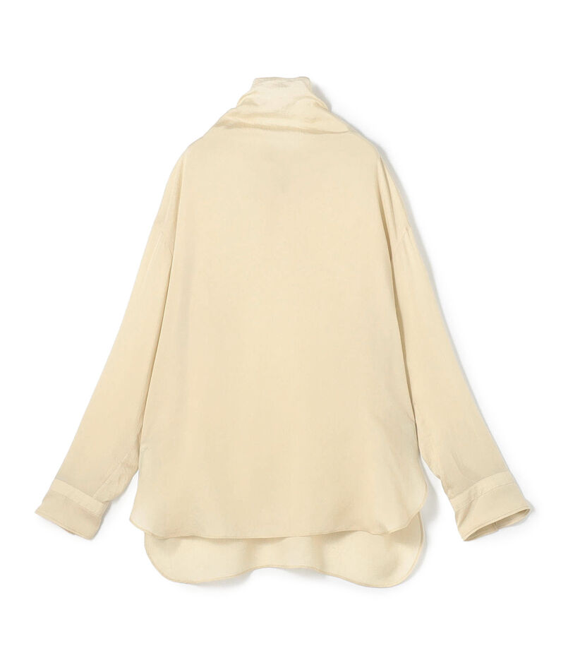 セルロースシルクブロード バックボウタイブラウス