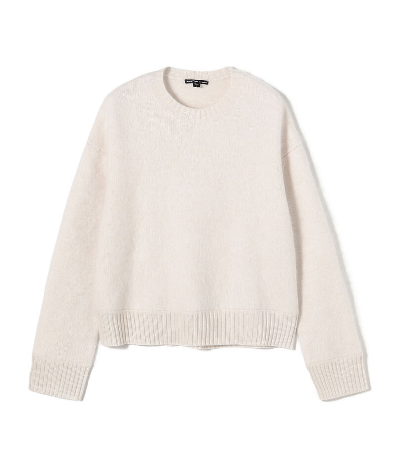 ハローブラッシュド カシミヤ クルーネックニット WBRC3216