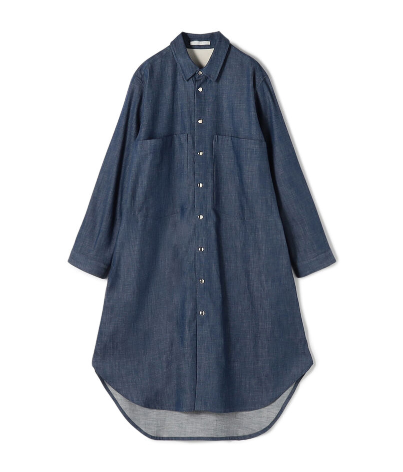 ステイブルーデニム シャツワンピース