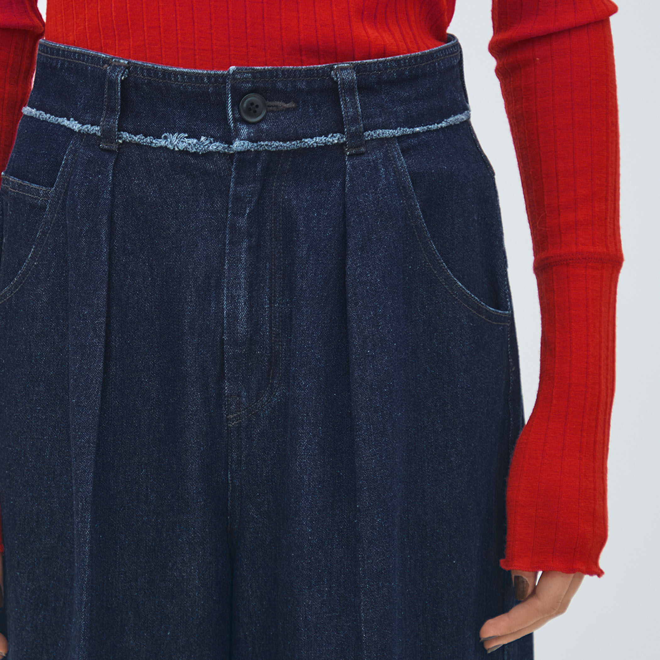 ハードツイストデニム ワイドパンツ｜トゥモローランド 公式通販