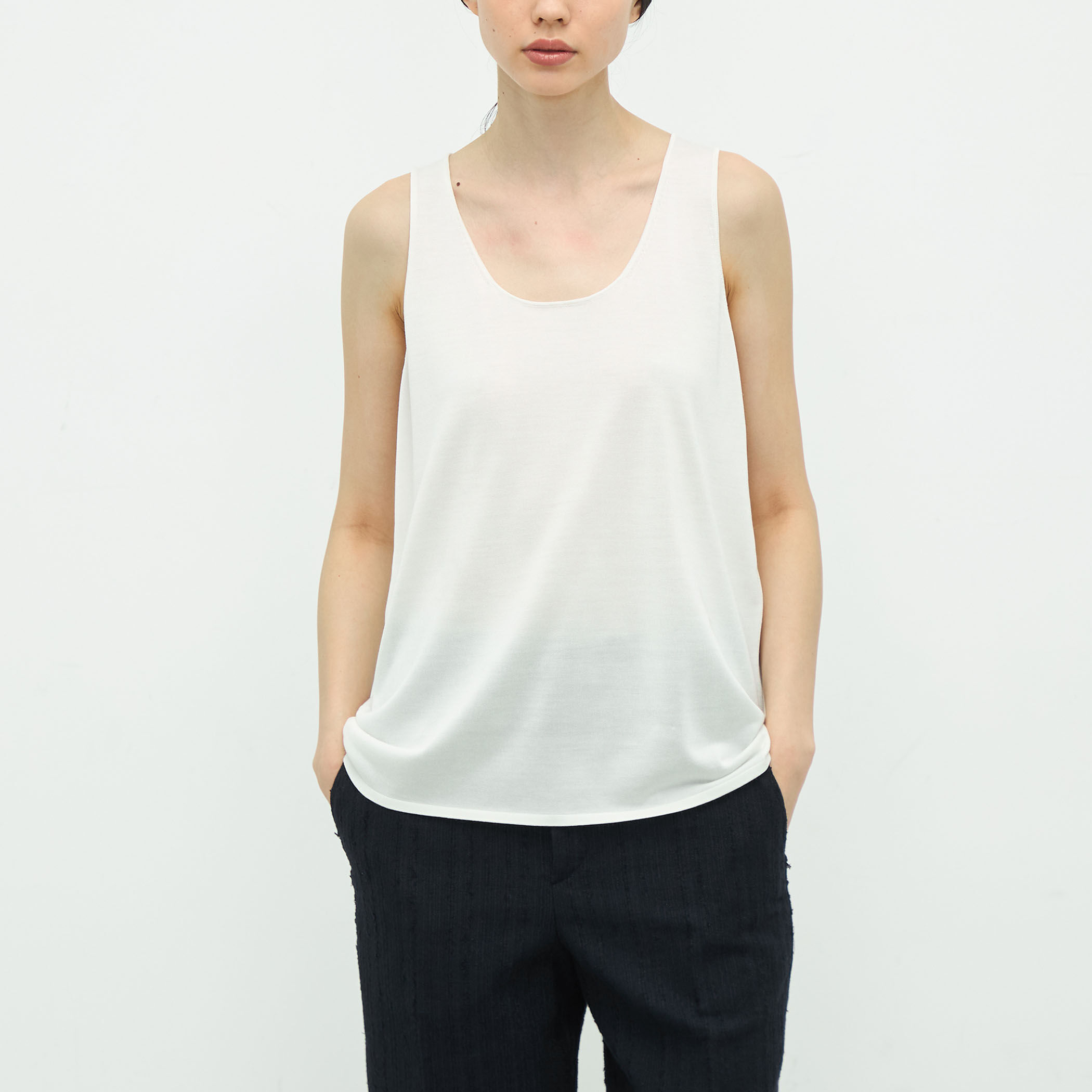 TOMORROWLAND .B シルクタンクトップ　2枚 TOMORROWLAND｜コットンシルクリブ タンクトップ | Rakuten Fashion