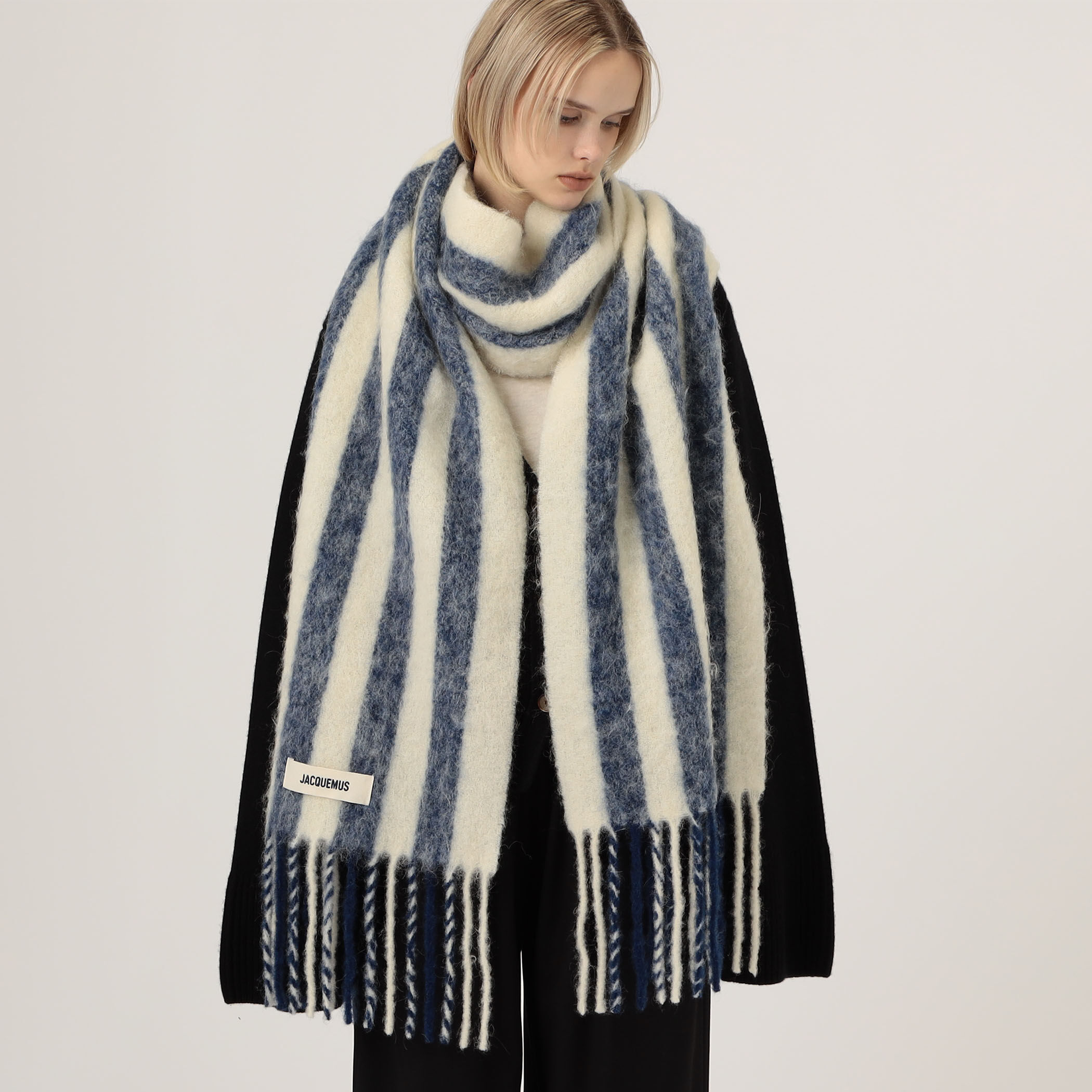JACQUEMUS L'ECHARPE CARRO ストライプマフラー JACQUEMUS L'ECHARPE CARRO ストライプマフラー