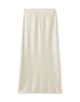 シルクストレッチサテン エラスティックストレートスカート