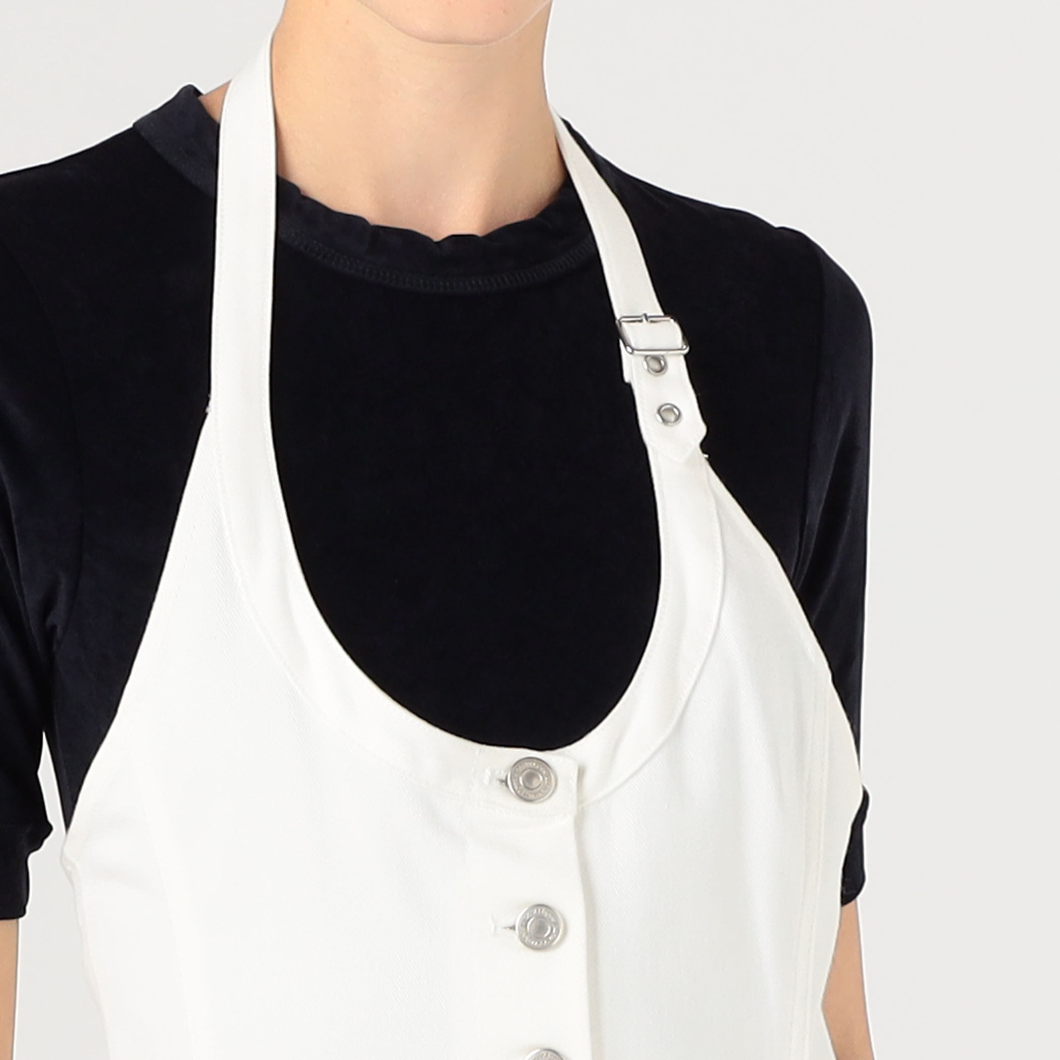 ワンピース Courreges DRESS (224JBD073JS0141 0079) COURREGES クレージュ オフショルダー ロングワンピース