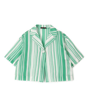 シルクコットンランダムストライプ ライトジャケット
