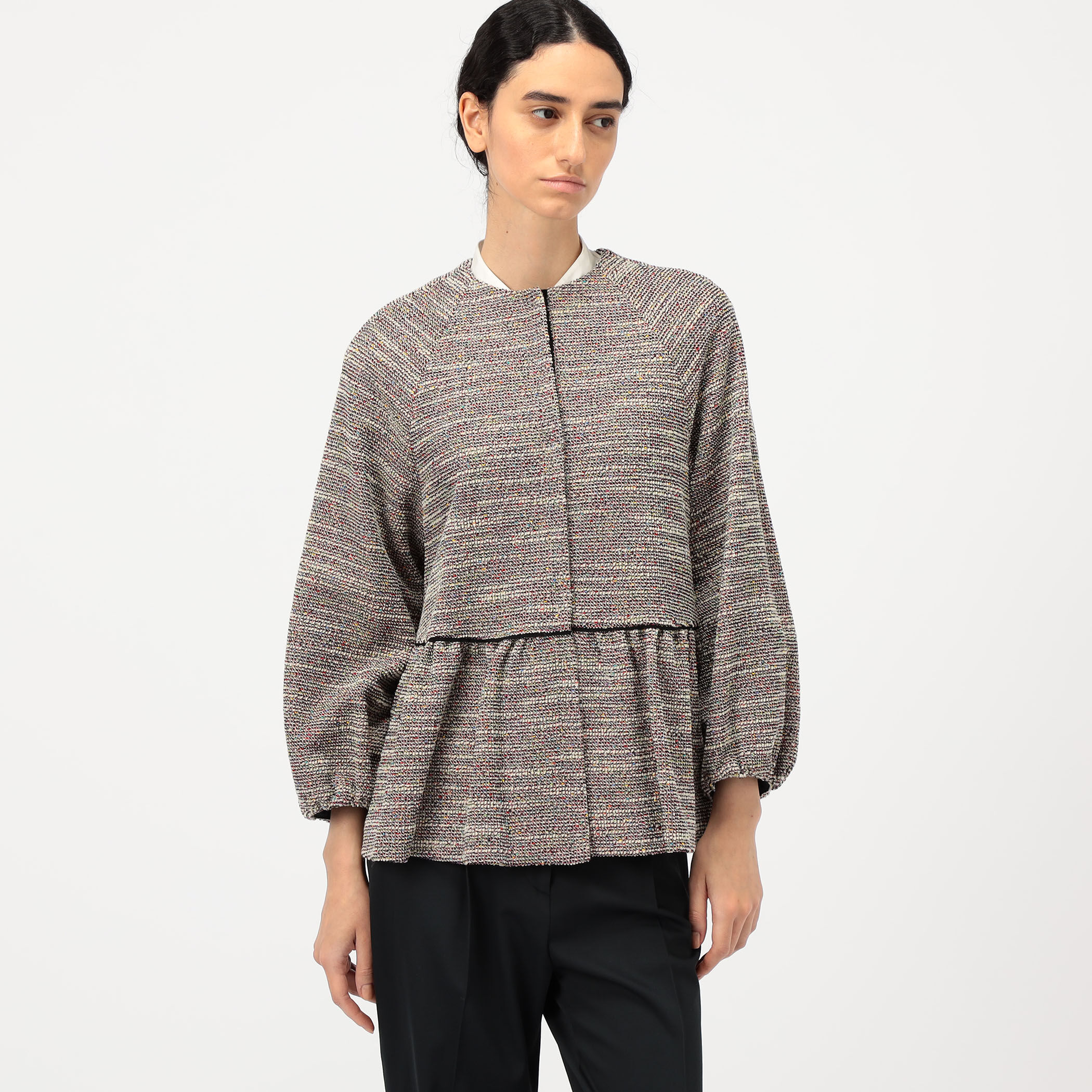 ファンシーニット ペプラムジャケット｜トゥモローランド 公式通販