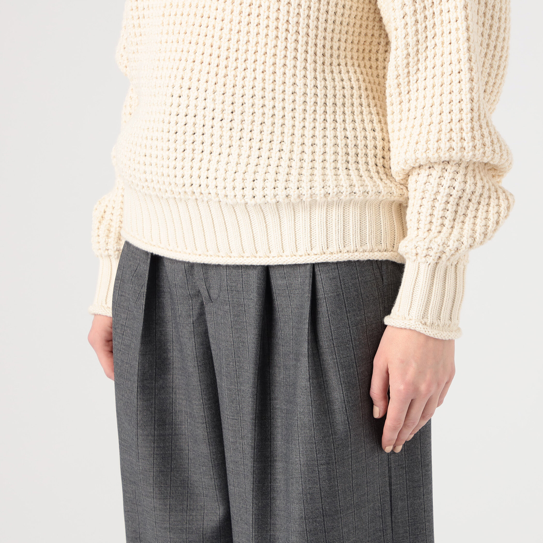 CABaN / キャバン | コットンカシミヤ タートルネックプルオーバー ニット | S | ネイビー | レディース CABaN / キャバン | コットンカシミヤ タートルネックプル
