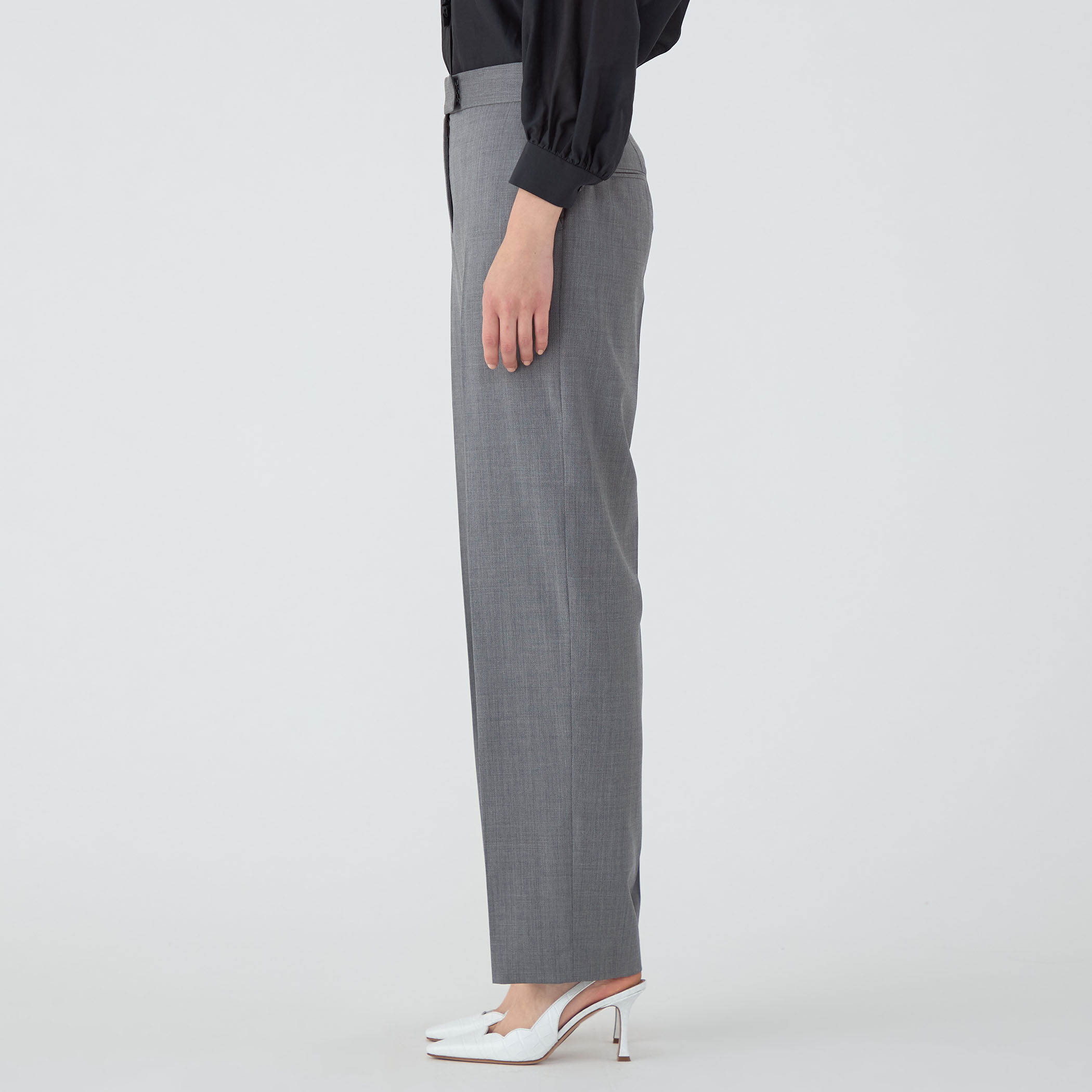yoshida RED EAR  グレー　リネンウールパンツ　19s/s