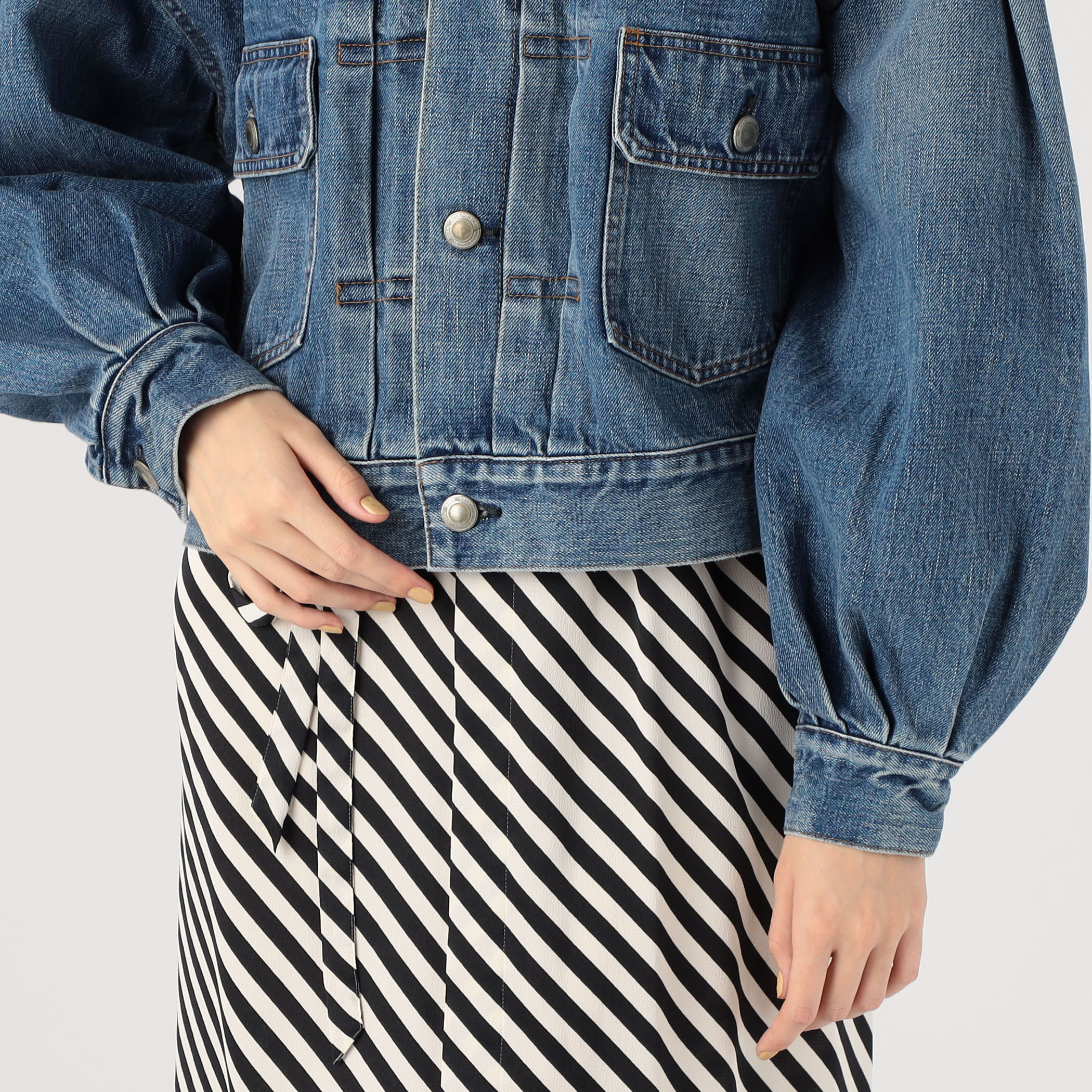 美品HYKE BALLON SLEEVE DENIM JACKET HYKE BALLOON SLEEVE DENIM JACKET / TYPE2 – COLDBECK ONLINE