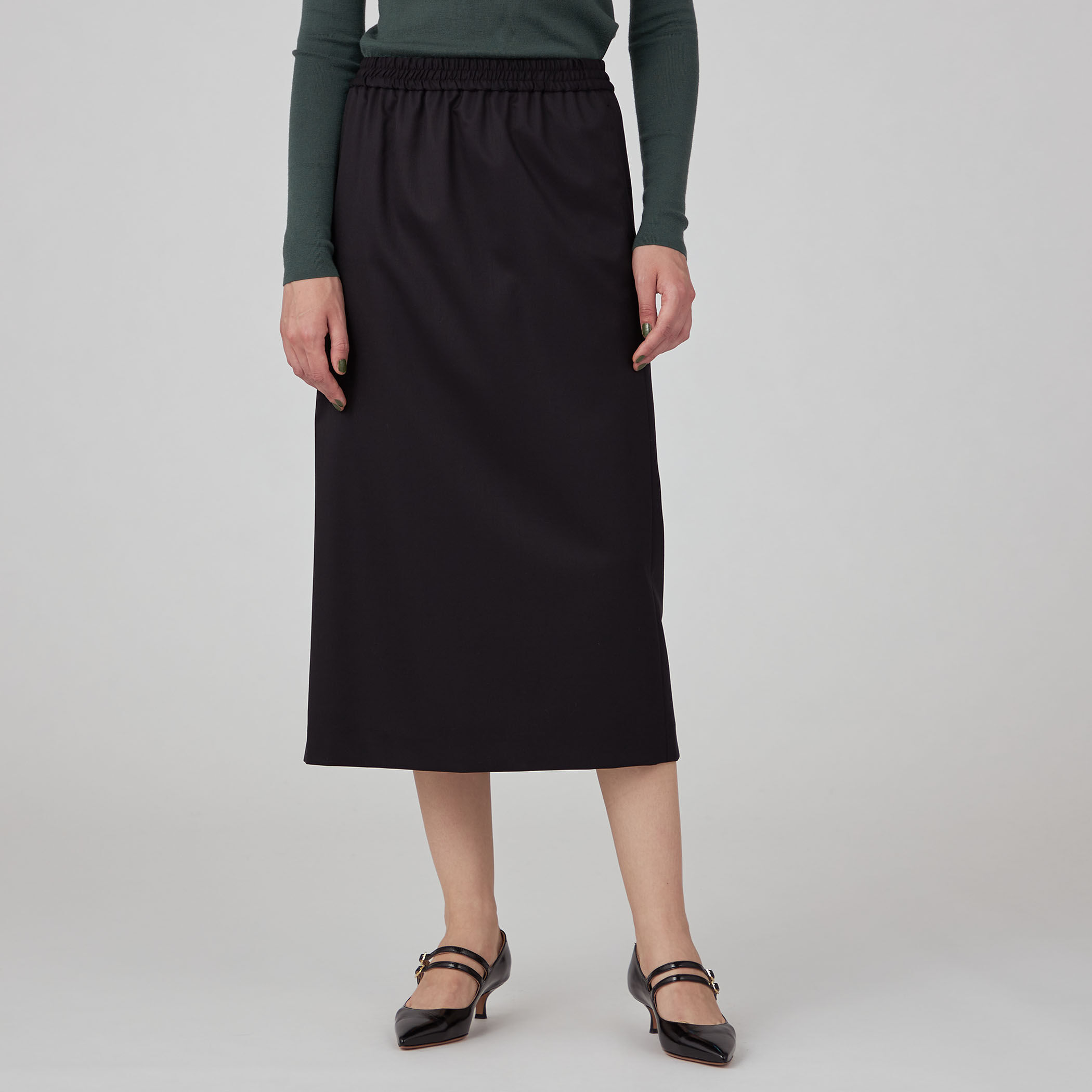 ファインウーステッドウール ストレートスカート｜トゥモローランド