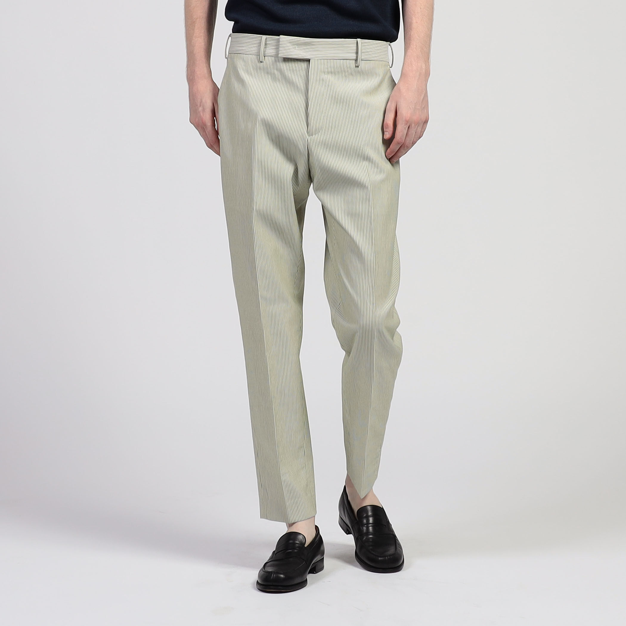 PT TRINO Rebel Fit コットンシルク ノープリーツスラックス
