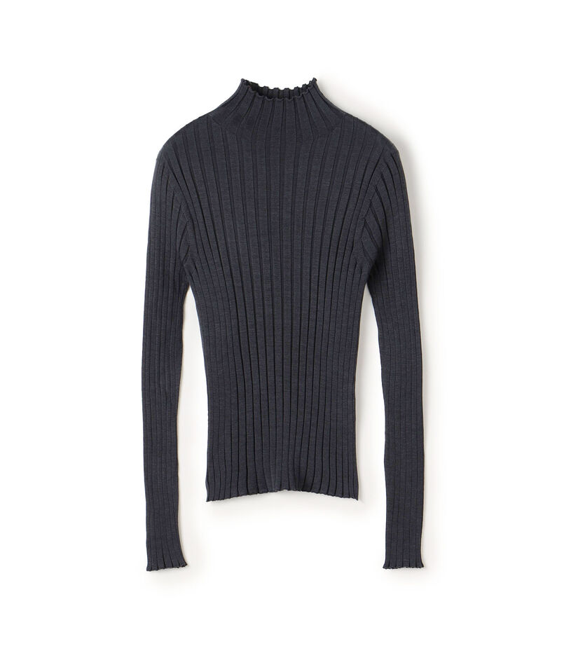 ドメスティックスパンシルク ビルドネックプルオーバー