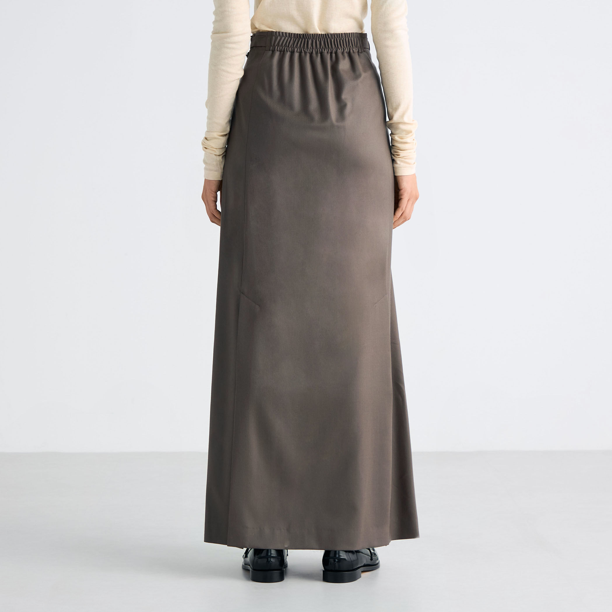 Super160's ウールツイル Iラインスカート｜トゥモローランド 公式通販