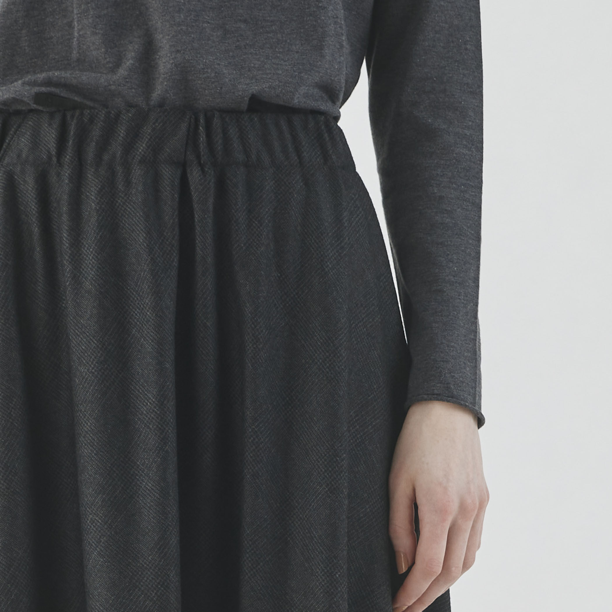 フラノストレッチ ギャザーマキシスカート｜トゥモローランド 公式通販