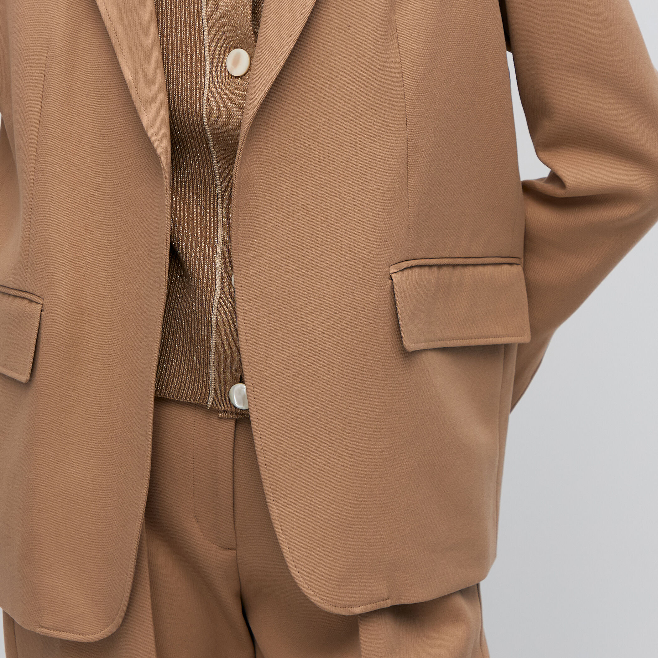 コットンウールトリコチン ボックスジャケット｜トゥモローランド 公式通販