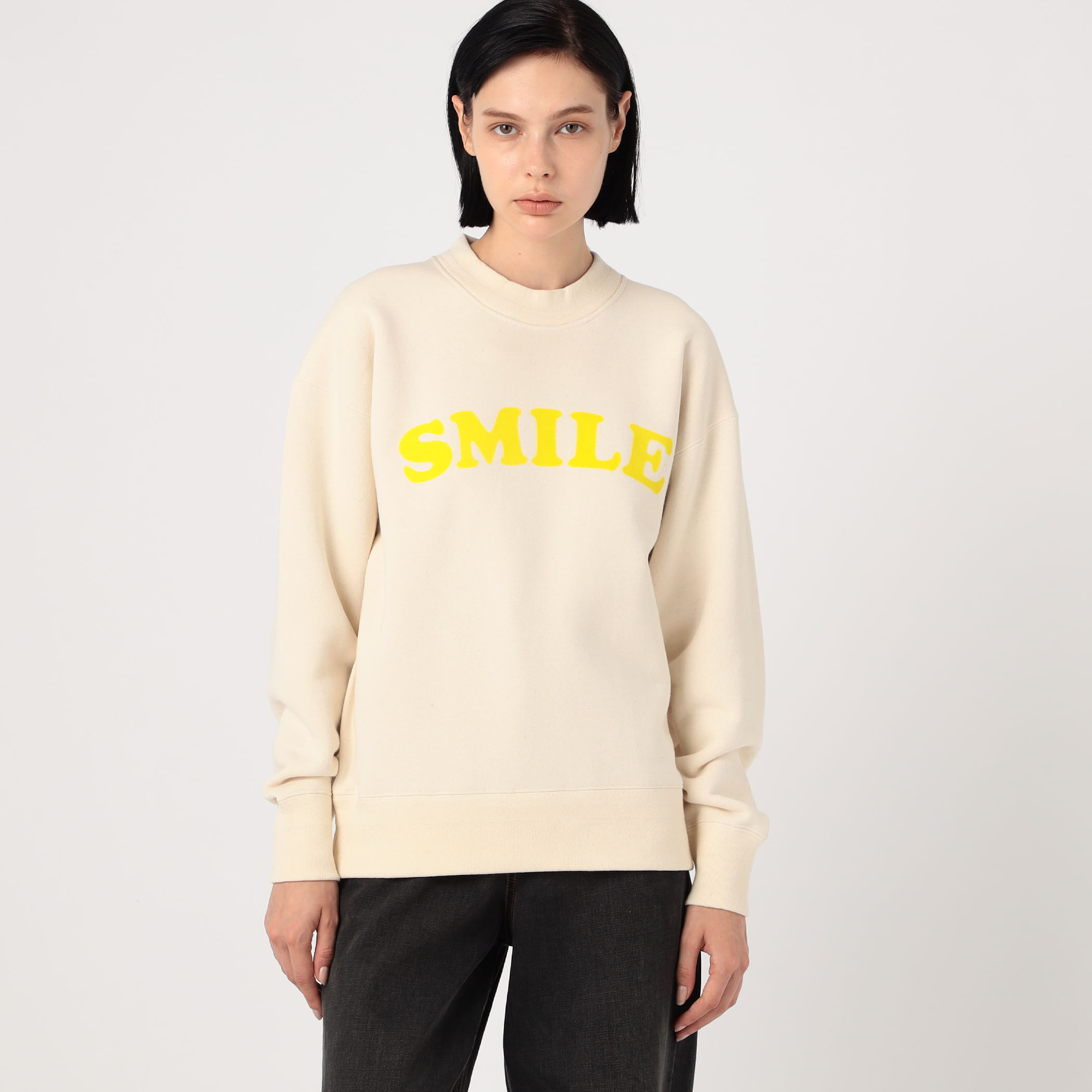 衝撃の激安コスパ・掘り出し物も UNION プルオーバー スエット SMILE PRINT FLOCKY LAUNCH トップス