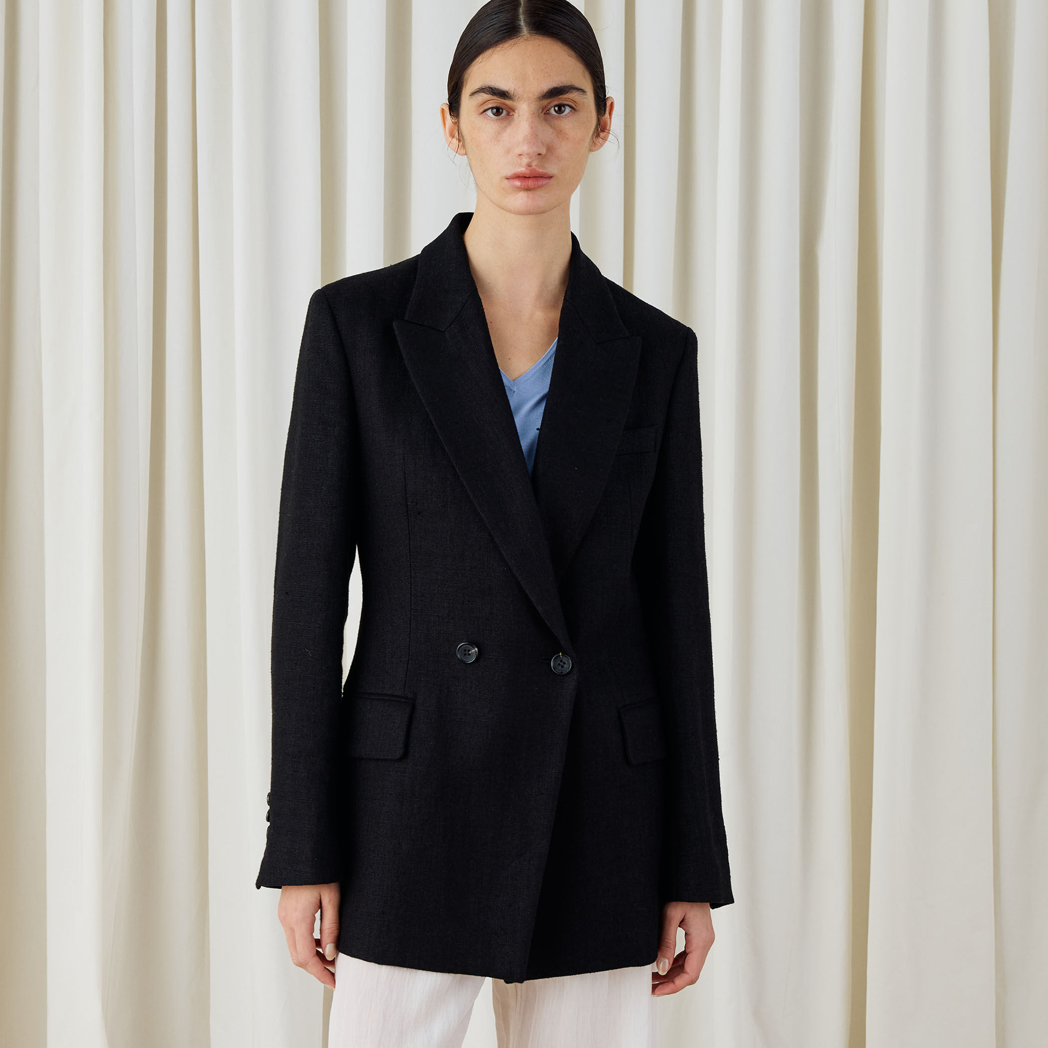 ドゥーズィエムクラス 22SS relax JK リネンダブルブレストジャケット ドゥーズィエムクラス 22SS relax JK リネンダブルブレスト