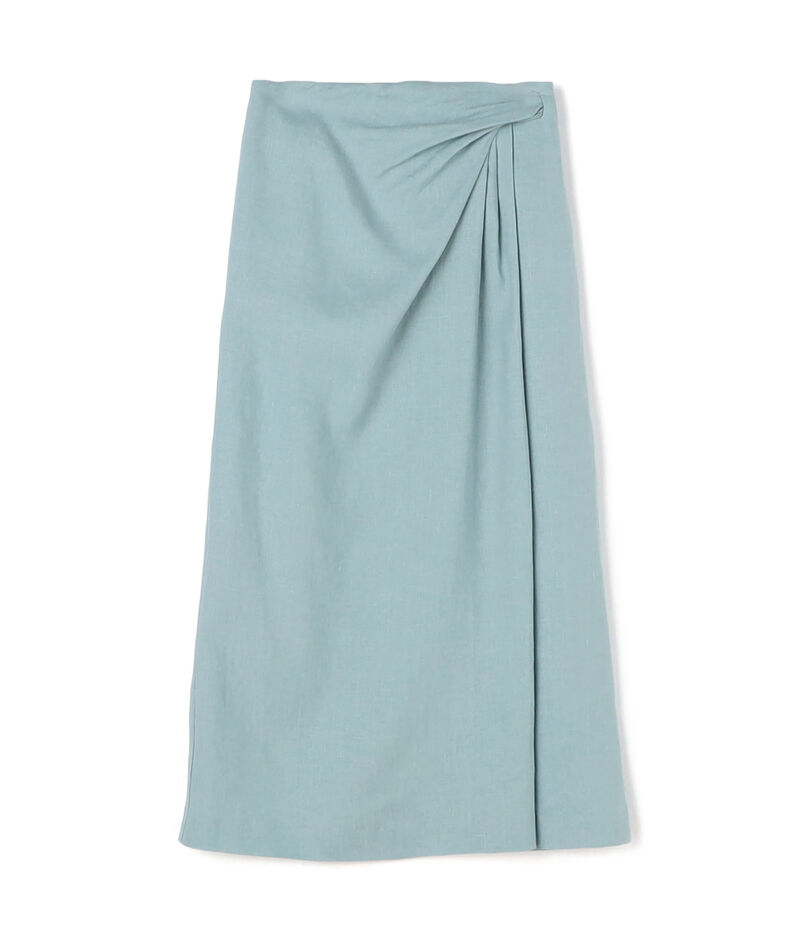 スムースリネン アシンメトリータックスカート