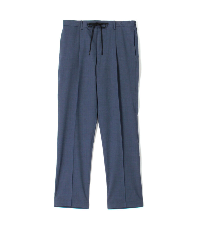 Super120's wool Polyester 1 pleated easy slacks