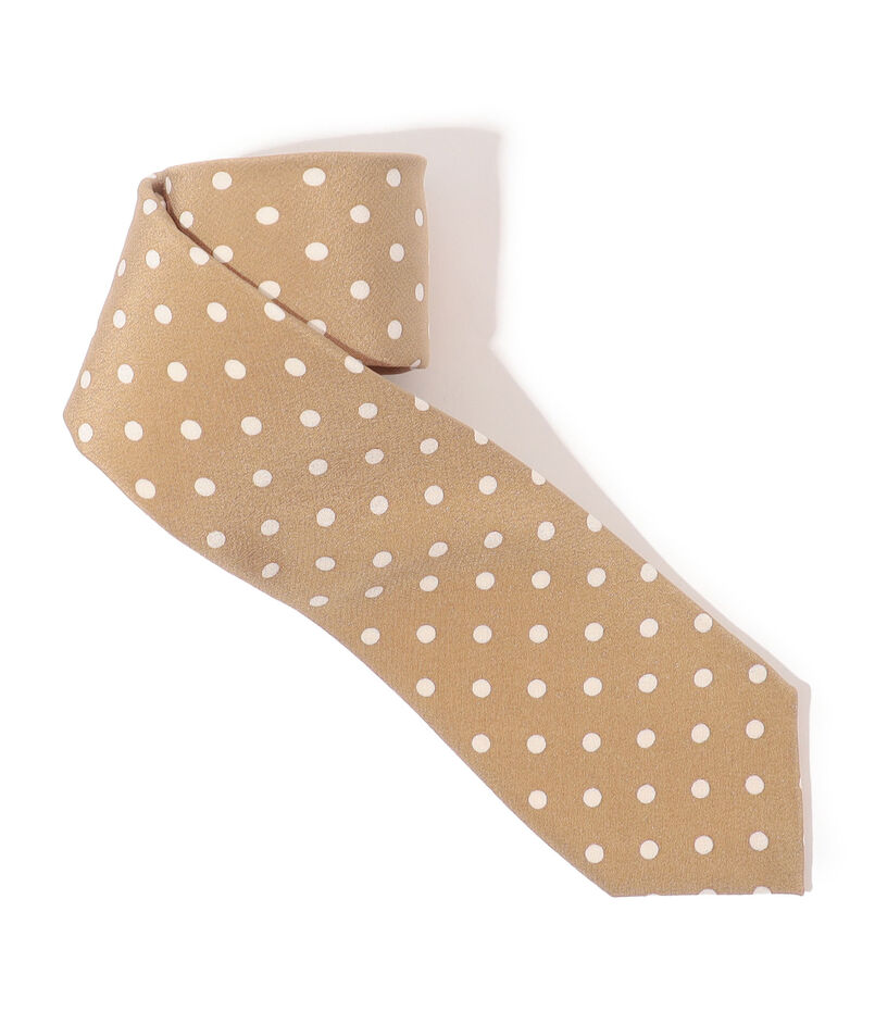 MAISON et VOYAGE シルクプリント 4mmドット ナロータイ