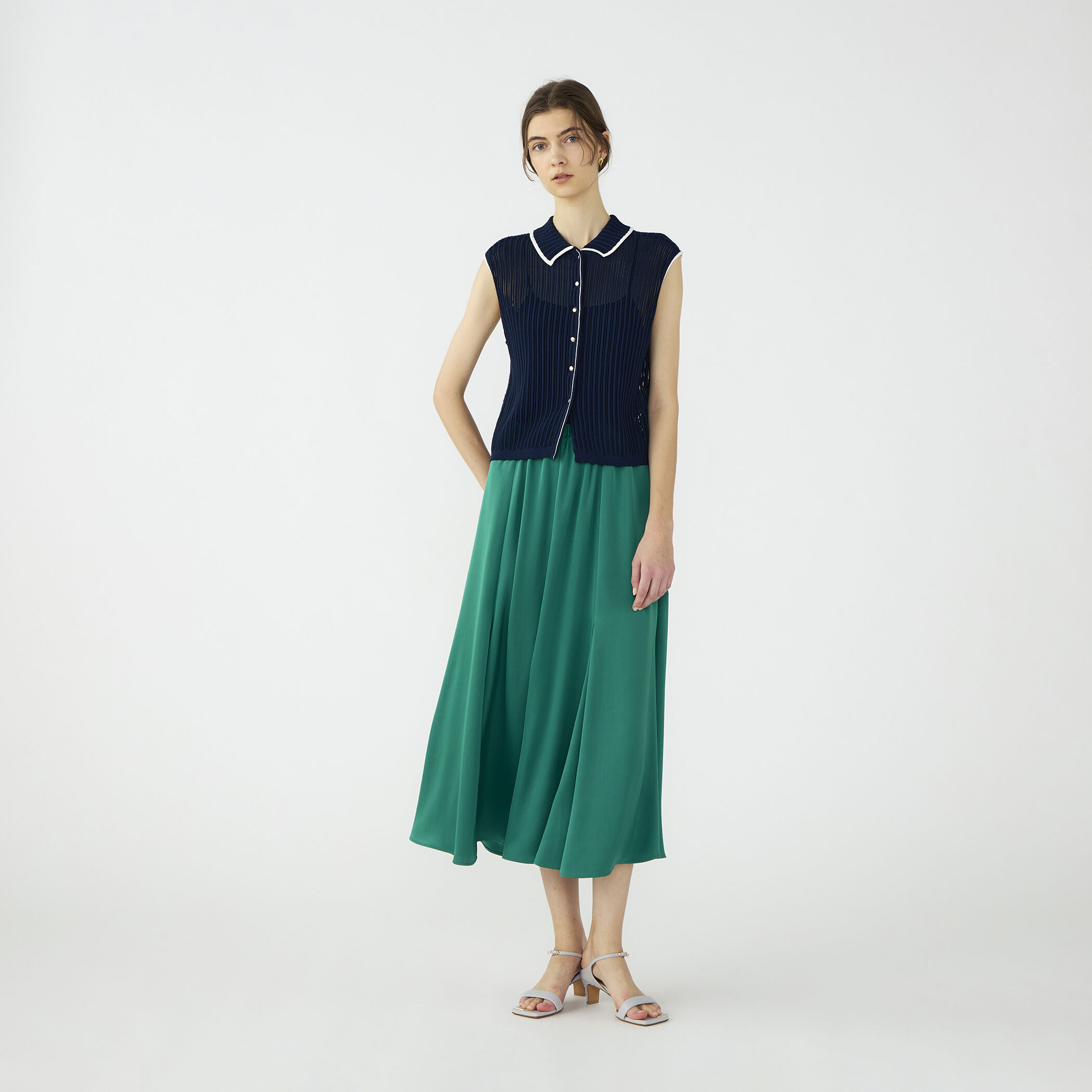 WEB先行予約】ライトウェイトサテン マーメイドスカート