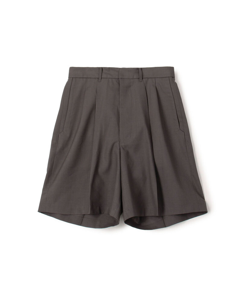 HAVERSACK ATTIRE ポリエステルウール タックショートパンツ