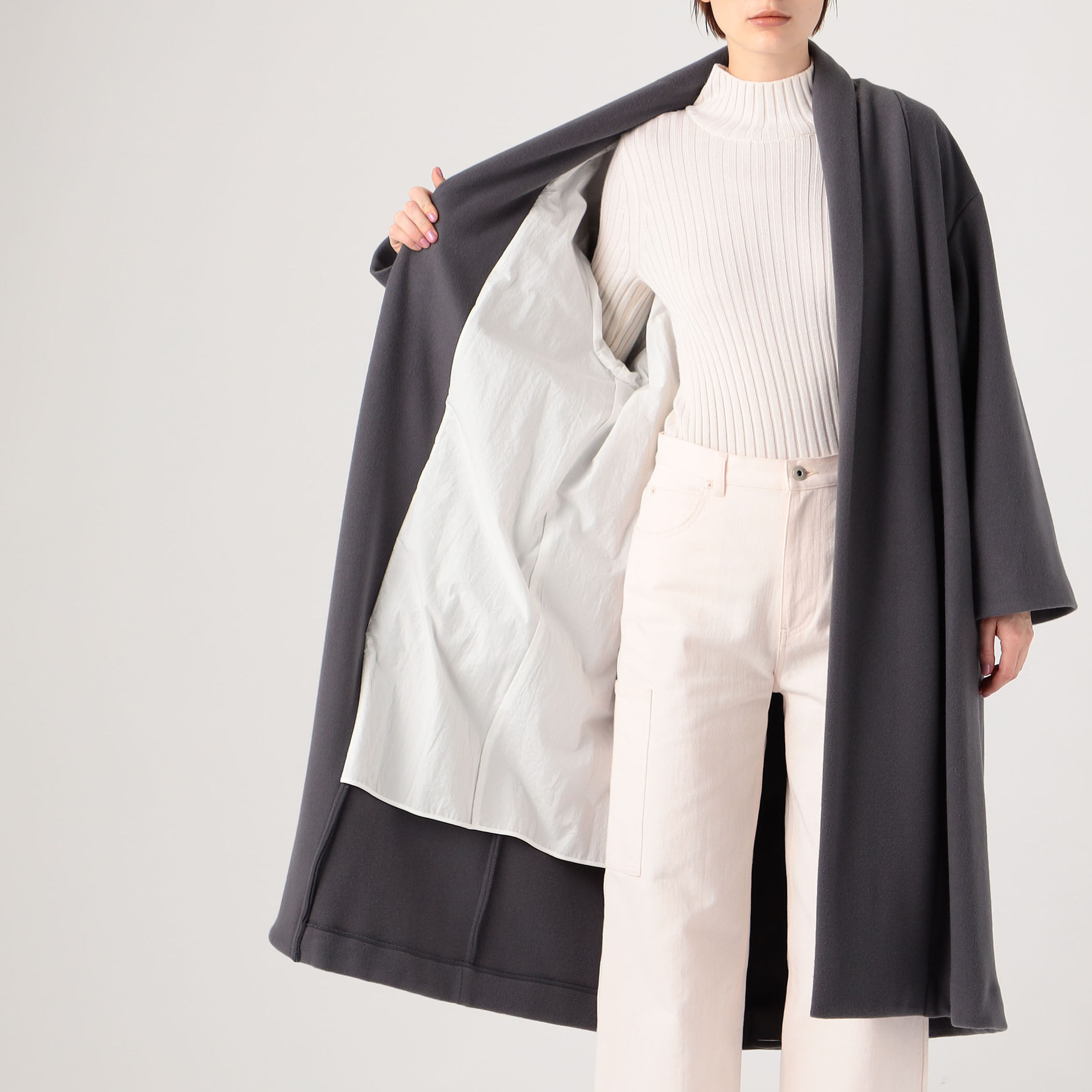 □【別注】ATON GOWN HEAVY ROYAL FLEECE コート