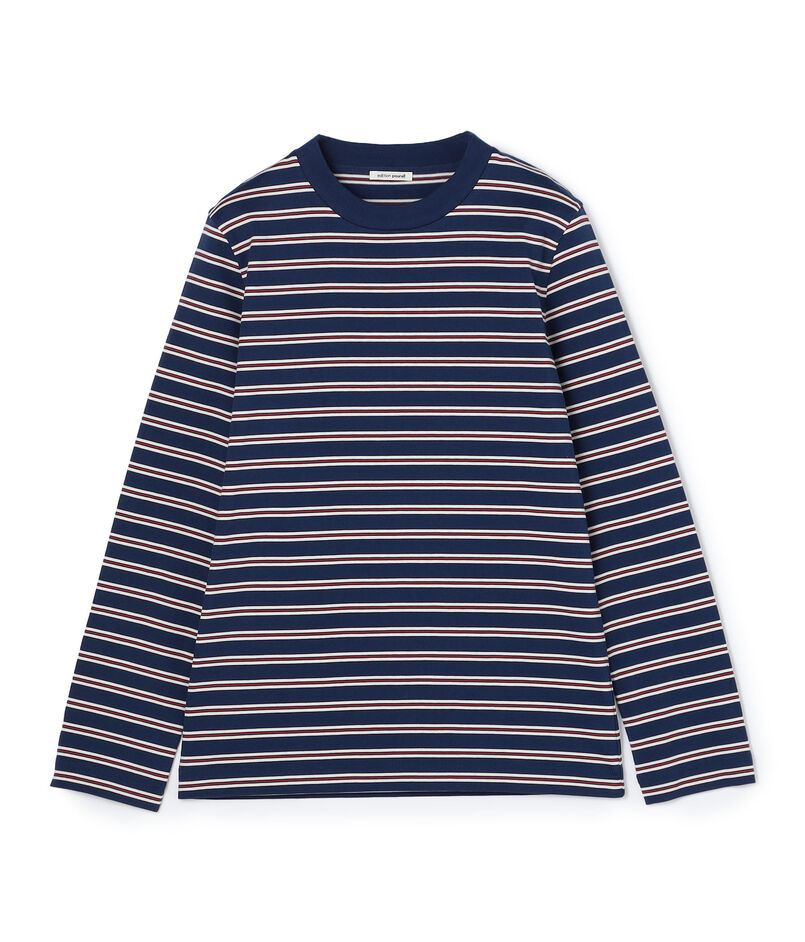 edition pourell コンパクトコットン ボーダープルオーバー