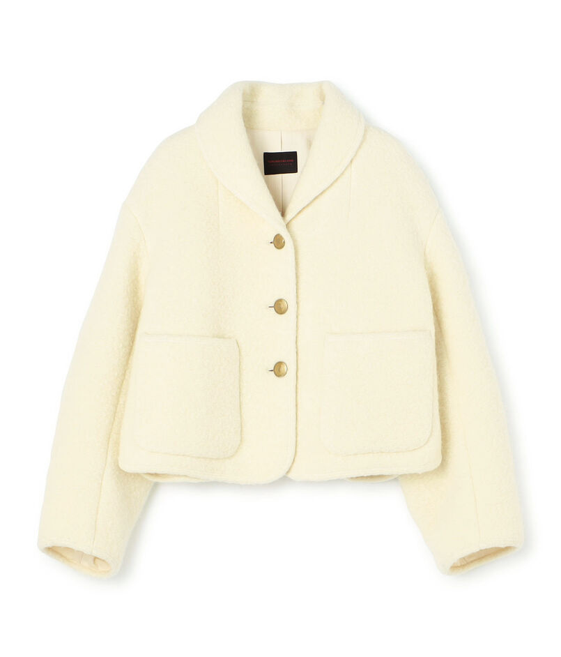 シープニット ショールカラージャケット