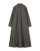 ■コットンシルクパラシュート プリーツシャツワンピース