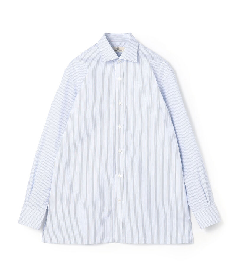 120/2コットンポプリン ワイドスプレッドカラーシャツ