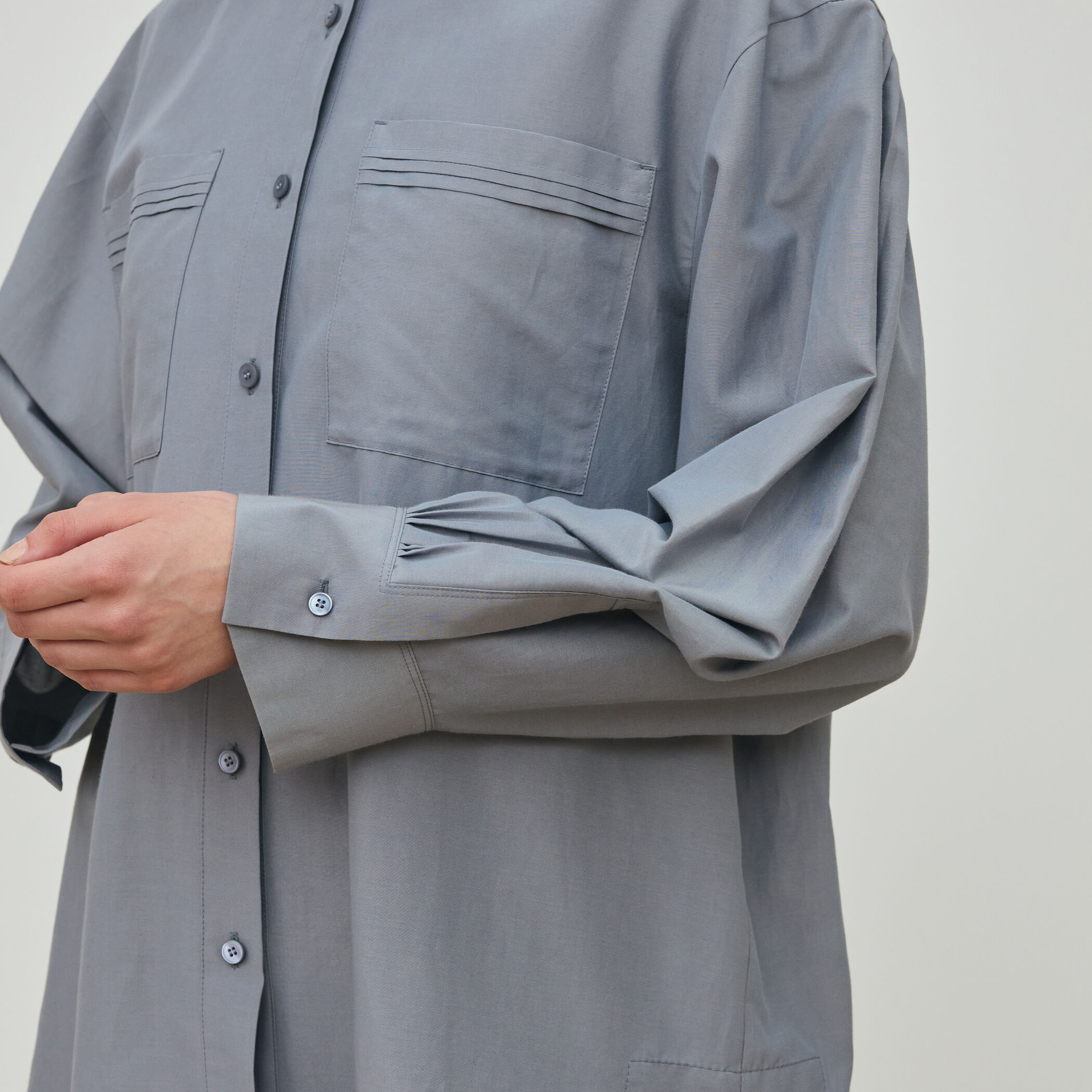 コットンシルクポプリン チュニックシャツ｜トゥモローランド