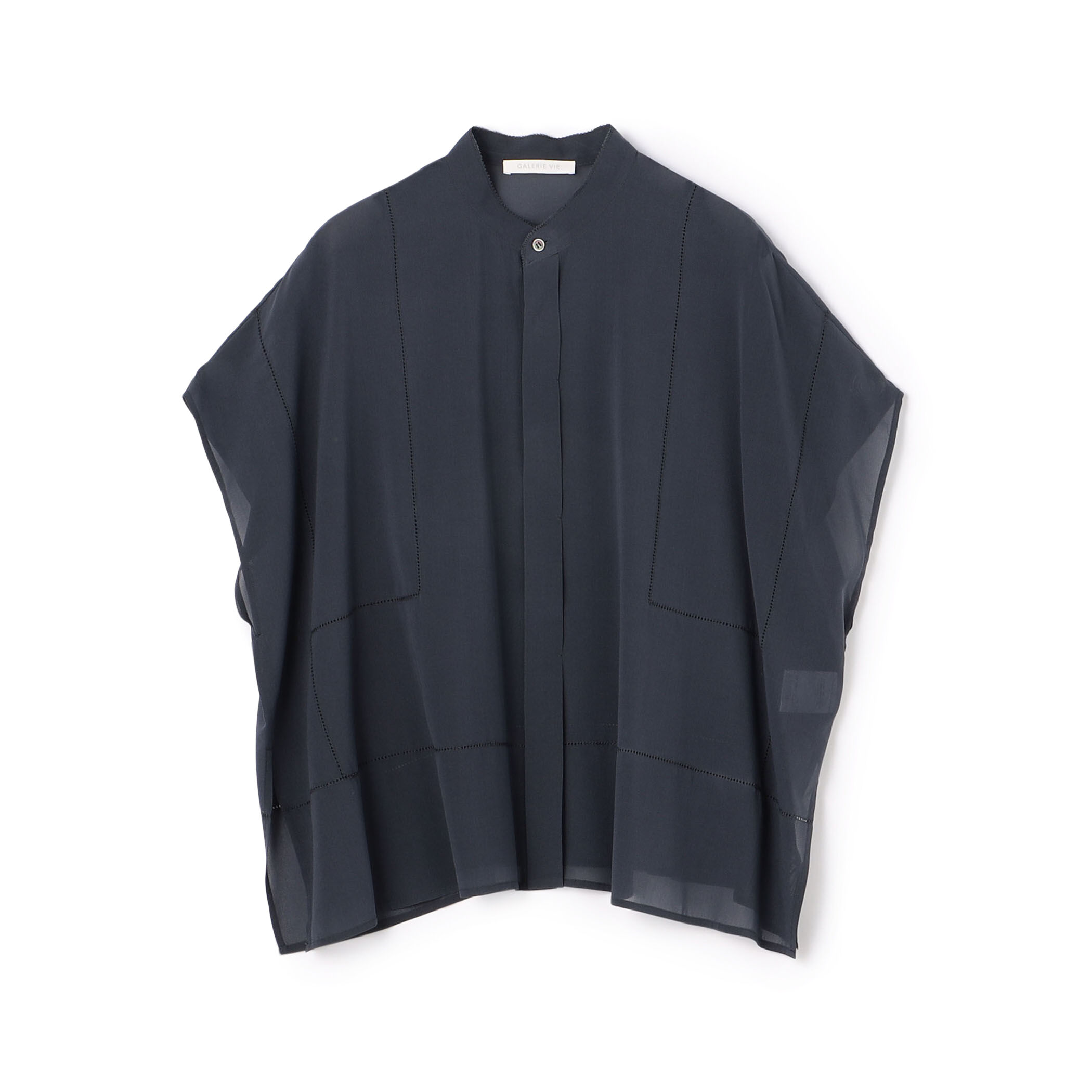 TOMORROWLAND /GALERY VIE スタンドネックシャツ コットンタイプライター スタンドネック ボックスシャツ