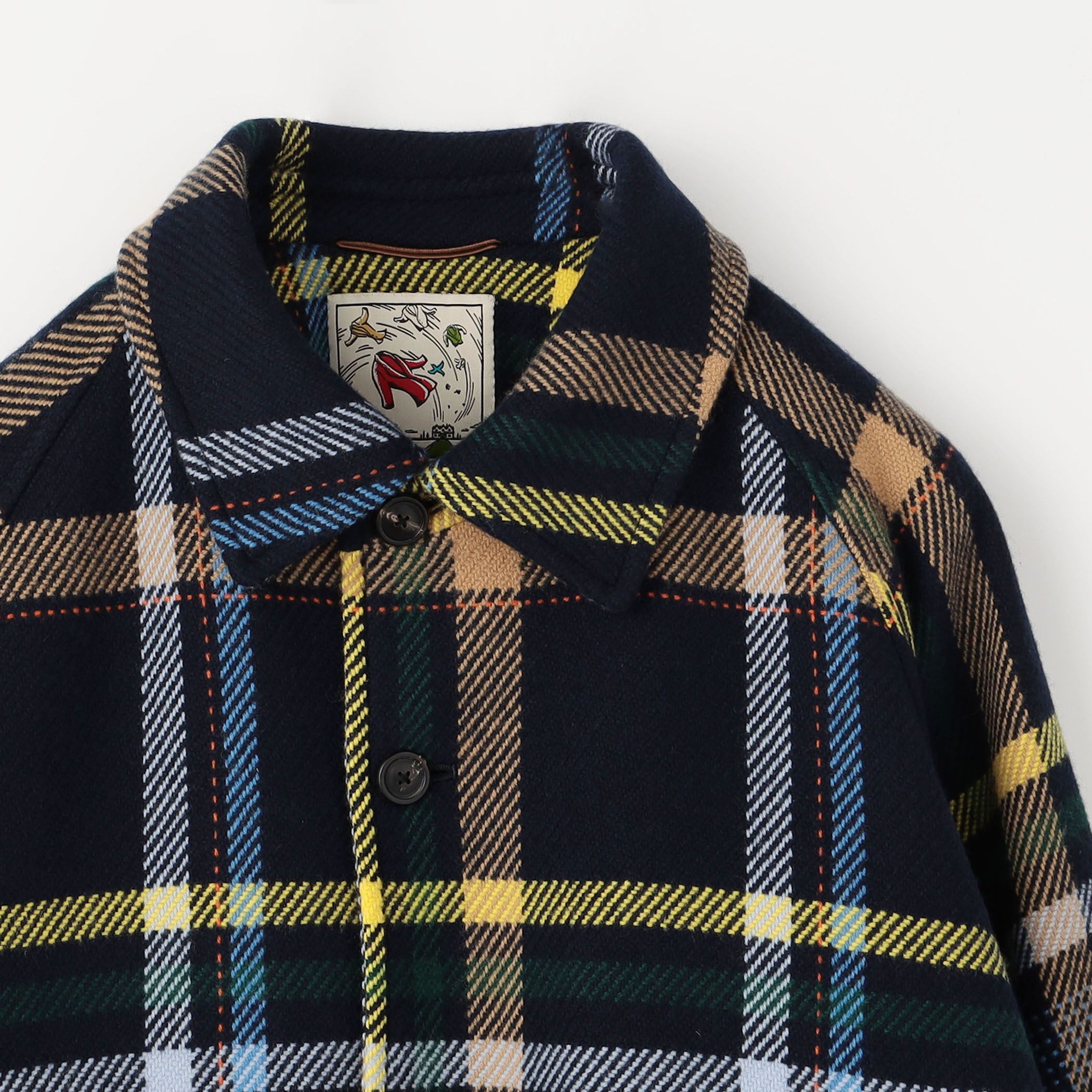 ウールカシミヤ パネルチェック ショートブルゾン｜トゥモローランド