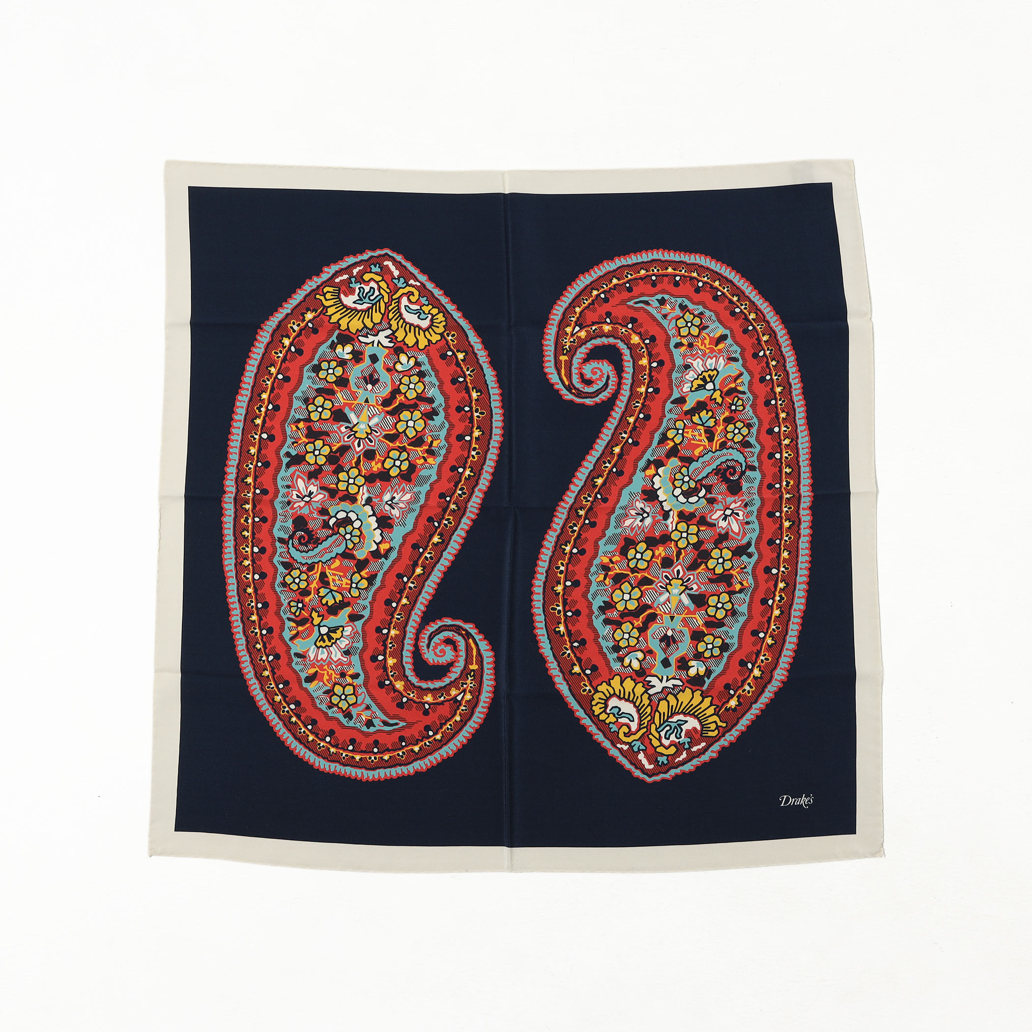 Drake's PAISLEY PRINT BANDANA シルクプリントスカーフ
